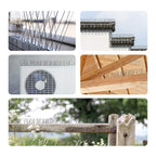 OFFO Bird Spikes Pre-Assembled for Pigeons Birds, Cover 10 Feet Durable Bird Spikes with Stainless Steel for Fence Roof Mailbox Window