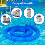 Homyplaza Replacement Pool Hoses for Above Ground Pools, 4 Pack, 1-1/4" Diameter x 59" Length, Includes 8 Metal Clamps, Compatible with Intex Pool Filter Pump 607, 637