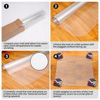 Office Chair Mat for Hardwood Floor: 63"x 51" Extra Large Floor Mat for Rolling Chair and Computer Desk, Clear Desk Chair Mat Heavy Duty Plastic Floor Protector for L Desk, Home, Gaming Easy Glide