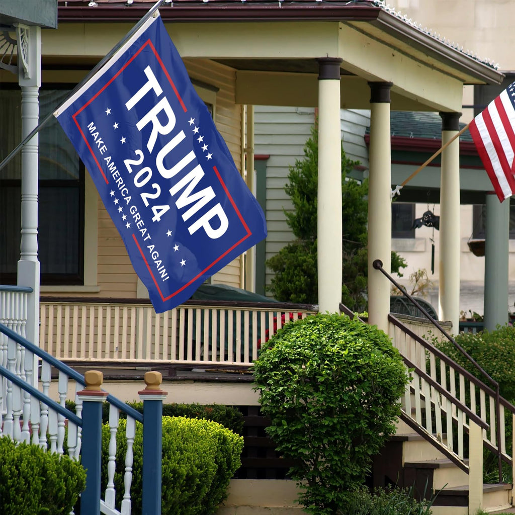 Trump 2024 Flag, Trump MAGA Flag 3x5 FT Polyester Banner with Brass Grommets for Indoor Outdoor Decorations (black4)