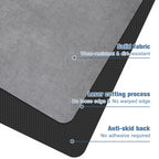 Corduroy Chair Mat for Hardwood Floor, 55"x35" Office Chair Mat Desk Chair Mat for Rolling Chair, Large Anti-Slip Rubber Backing Low-Pile Office Rug Floor Mat for Office/Home Light Grey
