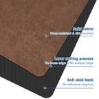 Placoot Office Chair Mat for Hardwood Floor, 55"x35" Corduroy Surface Computer Chair Mat, Desk Chair Mat, Large Anti-Slip Rubber Bottom Floor Protector for Home Office Brown