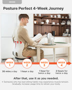 curble Grand(Extra Wide & Sturdy) – Ergonomic Back and Lumbar Support for Good Posture Correction and Back Pain Relief, Perfect for Office, Floor Seat, and Work from Home, Patented (Red)