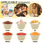 LeonBach 200 Pack 2oz Natural Sugarcane Paper Bowls, Compostable Paper Condiment Snack Sample Tasting Serving Cups Biodegradable Food Containers Small Dipping Cup