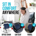 FORTEM Office Chair Cushion and Back Support for Office Chair, Lumbar Support Pillow, Memory Foam, Non Slip Sitting and Back Rest for Gaming, Car Seat Cushion, Chair Pad