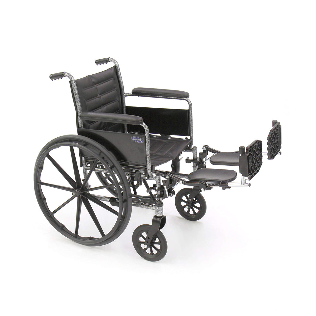 Invacare Wheelchair Legrests, Elevating, Aluminum Footplates, Padded Calf Pads, 1 Pair, T94HAP, Black