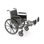 Invacare Wheelchair Legrests, Elevating, Aluminum Footplates, Padded Calf Pads, 1 Pair, T94HAP, Black