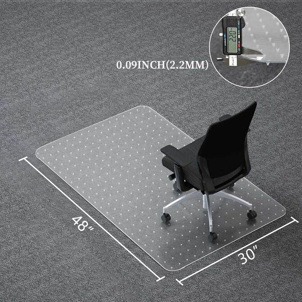 Naturei Chair Mat for Carpet, 30" x 48" Office Floor Protector for Rolling Chairs, Easy Glide Desk Mat for Low Pile Carpet (Rectangle)