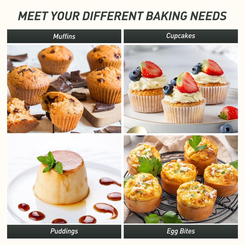2 Pack 24 Cups Silicone Mini Muffin Pan with Metal Reinforced Frame Silicone Molds Cupcake Cake Baking Cheesecake Pans Cookie Baking Chocoflan Cupcake Mold Mini Bundt Cake Pan Women Gift