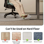 WASJOYE Office Chair Mat for Carpet, 36" Round Clear Home Carpet Chair Mat Protector Cover with Non-Slip Studded for Computer Desk Rolling Chair