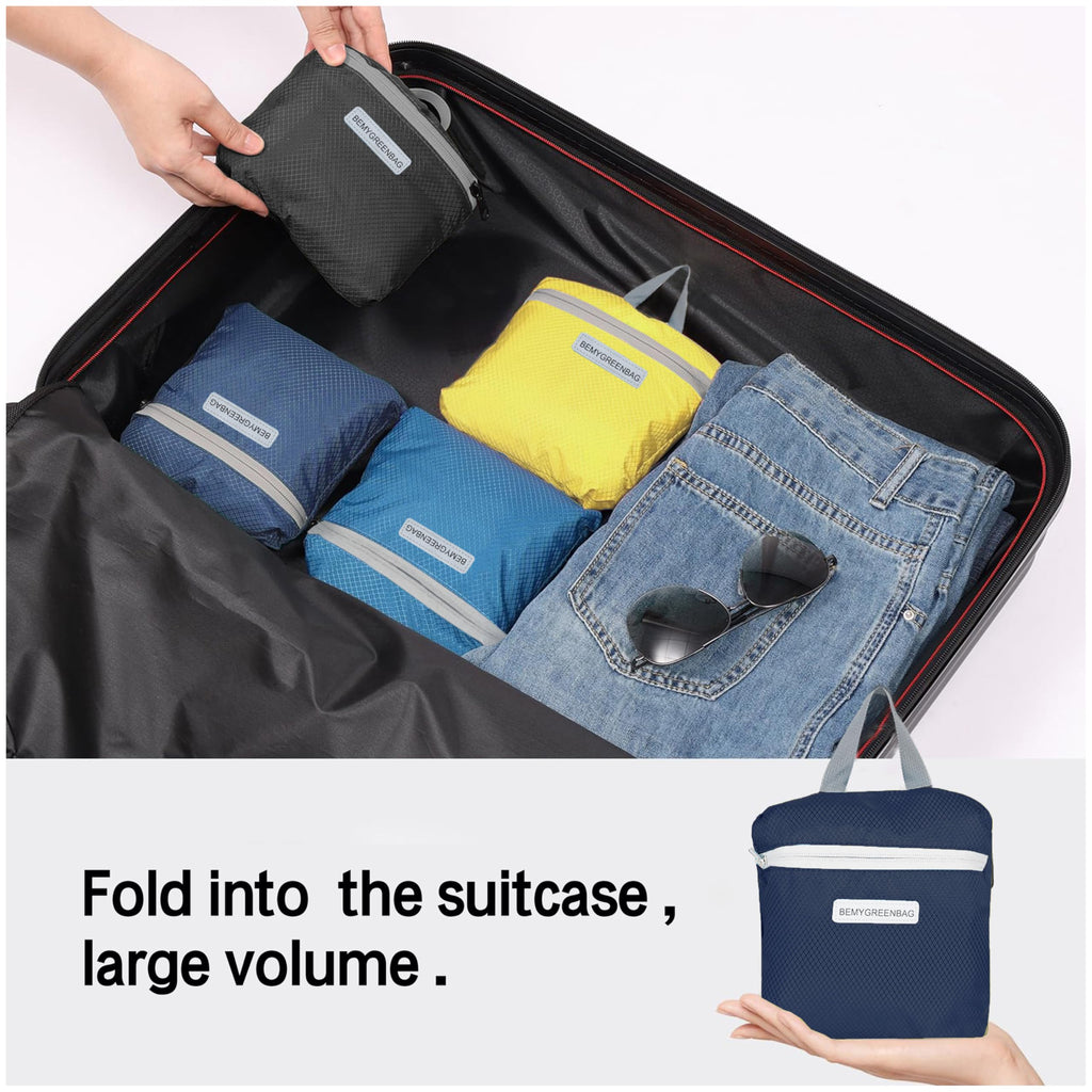 35L Foldable Waterproof Backpack For Outdoor Sports With Inside Wet Clothes Compartment Packable For Multiple Uses Ultra Lightweight Ideal For Hiking Men And Women Travel(Dark Blue)