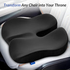 ZIKEE Gel Seat Cushion for Office Chair and Car Seat with Ergonomic Zoning, Memory Foam Chair Cushion for Sciatica, Lower Back, Tailbone Pain Relief and Intimate Ventilation, Non-Slip & Airy Cover