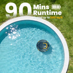 Y20 Cordless Robotic Pool Cleaner, Automatic Pool Vacuum for Above Ground & Inground Pool, 90 Min Runtime, Auto-Parking, Lightweight, Powerful Robot up to 1100 sq.ft