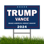 Trump 2024 Yard Sign, Trump Signs for Yard, 12" x 18" inches Double Sided with H-Metal Stake, Trump 2024 Signs for Yard, Maga Yard Sign, Trump Signs, Donald Trump Yard Sign, Trump Vance Lawn Sign