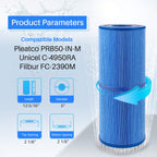 POOLPURE Replacement for Spa Filter Pleatco PRB50-IN-M, Unicel C-4950RA, Guardian 413-212-02, Filbur FC-2390M,17-2380,Jacuzzi J200 Series Filter,373045, 5X13 Hot Tub Filter, 1 Pack