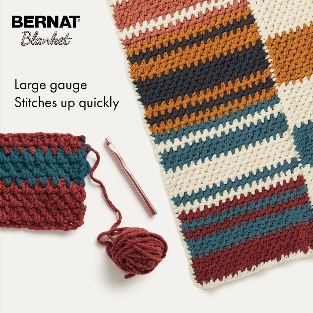 Bernat Blanket White Yarn - 2 Pack of 10.5oz/300g - Polyester - 6 Super Bulky - 220 Yards - Knitting/Crochet