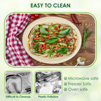 FEHHTO Disposable Oval Paper Plates, 100Pack 12.5inch Biodegradable Paper Plates, Compostable Heavy Duty Bagasse Platters Eco-Friendly Sugarcane Plates for BBQ, Party, Picnic - Natural Brown