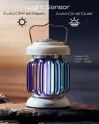 Hybrid Spectrum, Dusk-to-Dawn Bug Zapper Outdoor Bug Zapper Indoor Bug Zapper Mosquito Repellent Outdoor Patio Mosquito Zapper Fly Zapper Fruit Fly Trap for Indoors Mosquito Killer with Light Sensor