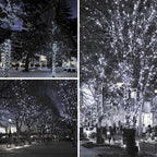 2-Pack 66FT 200 LED Extendable White Christmas String Lights (Green Wire), Christmas Tree Lights with 8 Modes, Indoor Outdoor Plug in Fairy String Lights for Xmas Decor Party Garden (Cool White)