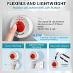 SYNLETT Caregiver Pager Call Button Wireless Call Bell Alert Buttons for Patients Elderly Seniors Home Portable Nurse Call System Bed Alarm Fall Prevention Emergency