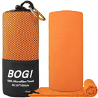 Microfiber Travel Sports Towel-Quick Dry Towel,Soft Lightweight Microfiber Camping Towel Absorbent Compact Travel Towel for Camping Gym Beach Bath Yoga Swimming Backpacking (M:40''x20''-Orange)