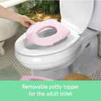Ingenuity My Size Potty Pro in Pink, Infant Potty Training Toilet, Lifelike Flushing Sound, for Ages 18 Months, Up to 50 Pounds