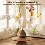 Essential Oil Diffusers for Home with Top 10 Oil Diffuser Gift Sets, 550ml Aroma Diffuser for Essential Oils Large Room, Ultrasonic Cool Mist Diffuser Auto Shut-Off 4 Timers 15 Colors (Brown)