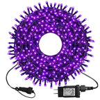 kemooie 300 LED Purple Halloween Lights, 99FT Connectable 8 Lighting Modes Plug in Fairy Lights, Waterproof for Outdoor, Halloween Christmas Wedding Party Garden Decorations (Purple