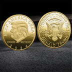 YJSD 10 Pieces Donald Trump 2024 Two Tone Gold Head Coin Silver Plated Commemorative Coin Keep America Great Challenge Coins Novelty Coin Political Gift