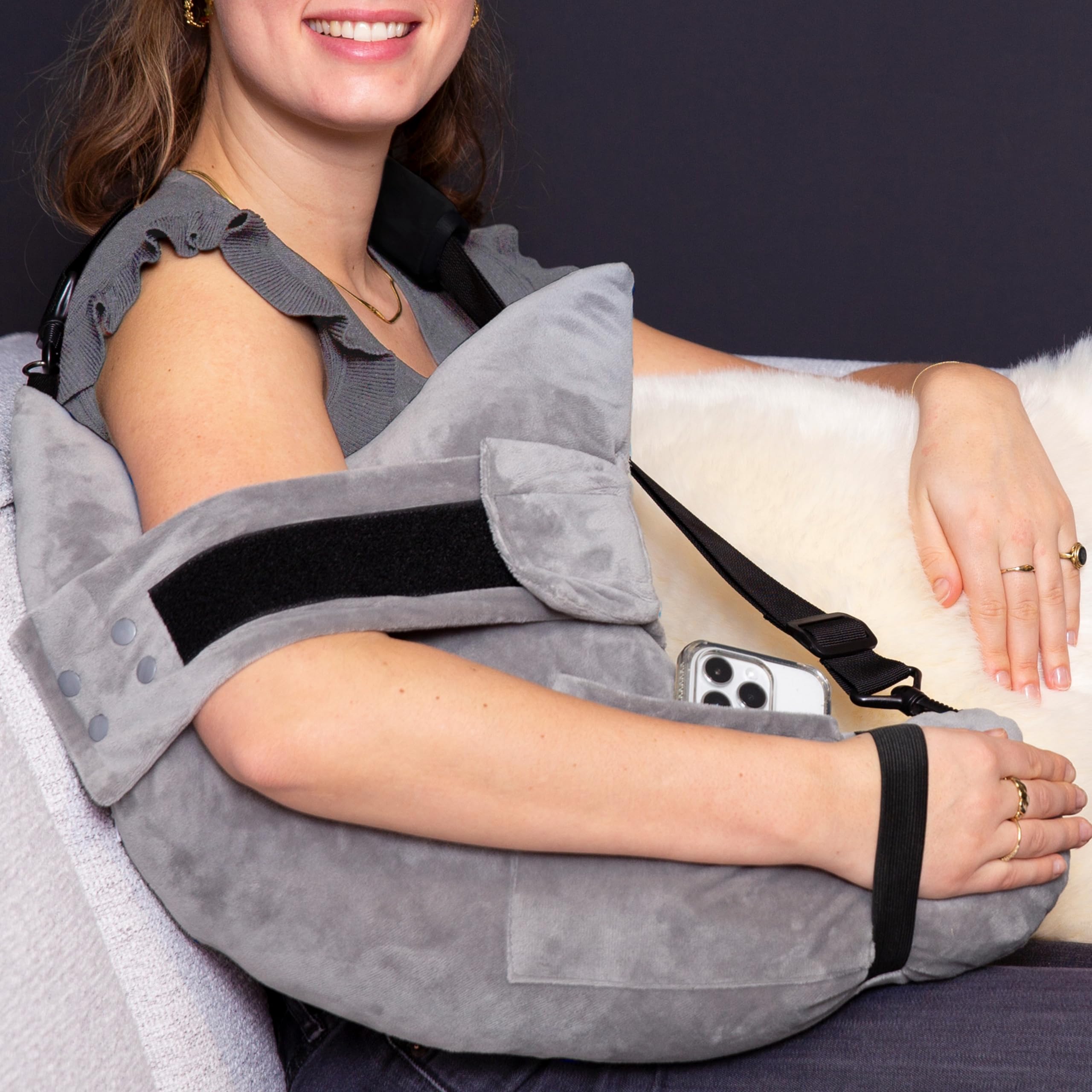 MOYOAMA Post Shoulder Surgery Pillow with Pocket- Rotator Cuff Pillows for Sleeping, After Shoulder Surgery Must Haves, Rotator Cuff Sleeping Pillow, Rotator Cuff Surgery Recovery Accessories