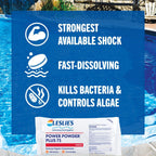 Leslie's Power Powder Plus 73% Calcium Hypochlorite Pool Shock, 6 x 1 lb. Bags 25273