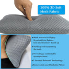 REEZEIVI 2 Pack Hot Tub Headrest Pillow,Chaise Lounge Pillows Outdoor 3D air mesh,Spa Pillow for Outdoor Hot Tub, Quick Drying and Washable,Head and Neck Support Pillow with Adjustable Weighted Strap