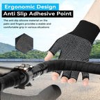 Winter Touchscreen Gloves for Women and Men, Anti-Slip Light Weight Half-Finger Gloves for Hiking, Warm Glove Cycling Driving, Cold Weather, Running, Outdoor Sports, Daily Work(5 fingers-2 Pairs)