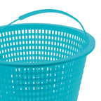 U.S. Pool Supply Swimming Pool Teal Blue Plastic Skimmer Replacement Basket (Set of 2) - Skimmer Basket for Inground Pool, Skim Filter Remove Leaves Debris - 8" Top, 5.5" Bottom, 5" Deep, Not Weighted