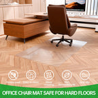 100pointONE Large Office Chair Mat for Hardwood Floor, 40” x 48” Clear Desk Chair Mat for Hard Floors, Easy Glide Floor Protector Mat for Home Office Rolling Chair