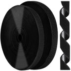 3/4 Inch x 82 Feet Black Hook Loop Strips with Adhesive Heavy Duty, Multi-Purpose Hook and Loop Tape, Double Sided Hook Loop Rolls, Picture Hanging Strips, TV Accessories, TV wall Adhesive Tape