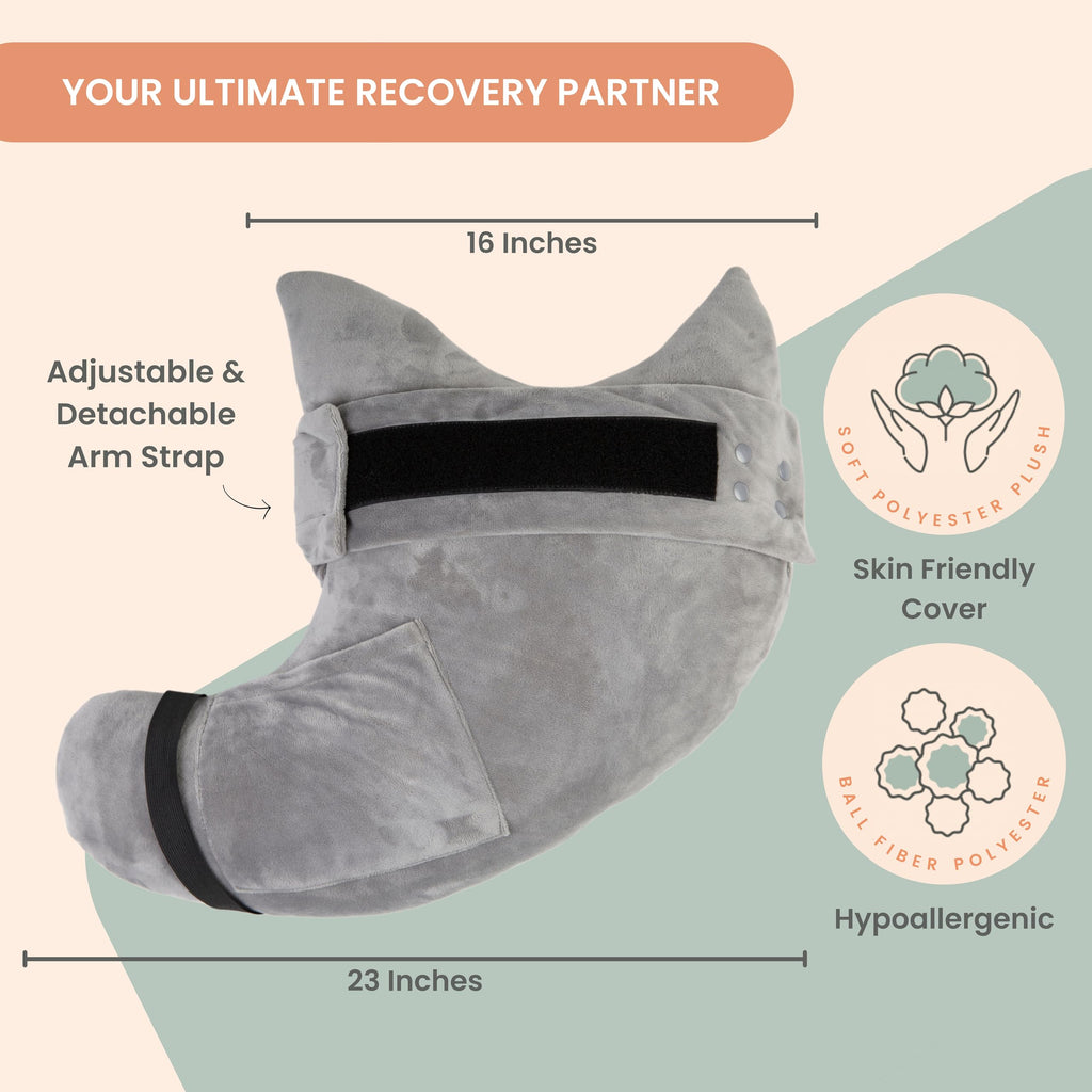 MOYOAMA Post Shoulder Surgery Pillow with Pocket- Rotator Cuff Pillows for Sleeping, After Shoulder Surgery Must Haves, Rotator Cuff Sleeping Pillow, Rotator Cuff Surgery Recovery Accessories