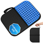 WISIMMALL Gel Seat Cushion Portable Travel Cushions, 16.5" x 12" Large Size Super Thick Foldable Chair Seat Cushion Lightweight for Car Office Chair Wheelchair, Pressure Sores Tailbone Pain Relief