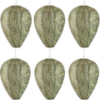 6 Pack Wasp Nest Decoy Hanging Wasp Deterrent for Wasps Hornets Yellow Jackets