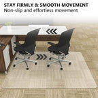 Amyracel Large Office Chair Mat for Carpeted Floors - 46" x 72" Clear Floor Mat for Office Chair On Low Pile Carpets, Easy Glide Computer Desk Chair Mat for Home & Offices