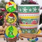 8 Pcs Diamond Art Coasters Kits with Holder DIY Christmas Diamond Art Coaster Non Slip Coaster for Adults Xmas Holiday Diamond Kits Supplies