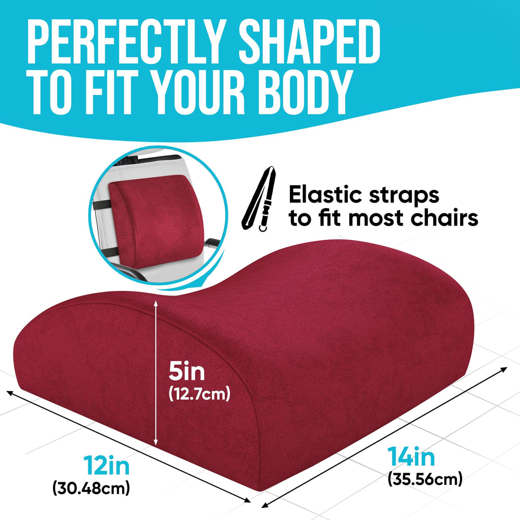 FORTEM Office Chair Cushion and Back Support for Office Chair, Lumbar Support Pillow, Memory Foam, Non Slip Sitting and Back Rest for Gaming, Car Seat Cushion, Chair Pad