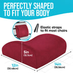 FORTEM Office Chair Cushion and Back Support for Office Chair, Lumbar Support Pillow, Memory Foam, Non Slip Sitting and Back Rest for Gaming, Car Seat Cushion, Chair Pad