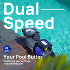 Aquastrong In/Above Ground Pool Pump High Flow Self Primming Swimming Pool Pump,Matta Black