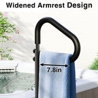 55''-62'' Hot Tub Handrail Side Safety Rail – 360° Swivel Spa Grab Bar, Heavy-Duty Powder-Coated Steel Assist Handle with Anti-Slip Foam Grip, Fits Most Hot Tubs, Swim Spas & Pools, 600LBS Capacity