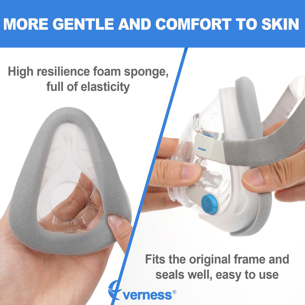 Everness 2 Packs Replacement Cushion (M) for Air_Touch F20, Optimized Comfort & Secure Seal with Memory Foam (New Version), Exceptional Value & Durable Replacement Supplies (M)