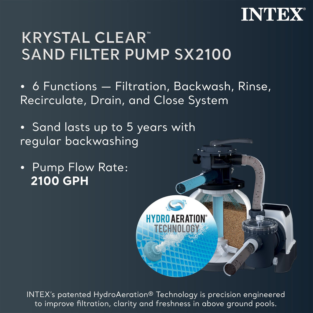 INTEX 26329EH Ultra XTR 18ft x 52in Above Ground Swimming Pool Set with Sand Filter Pump and Cleaning Maintenance Kit