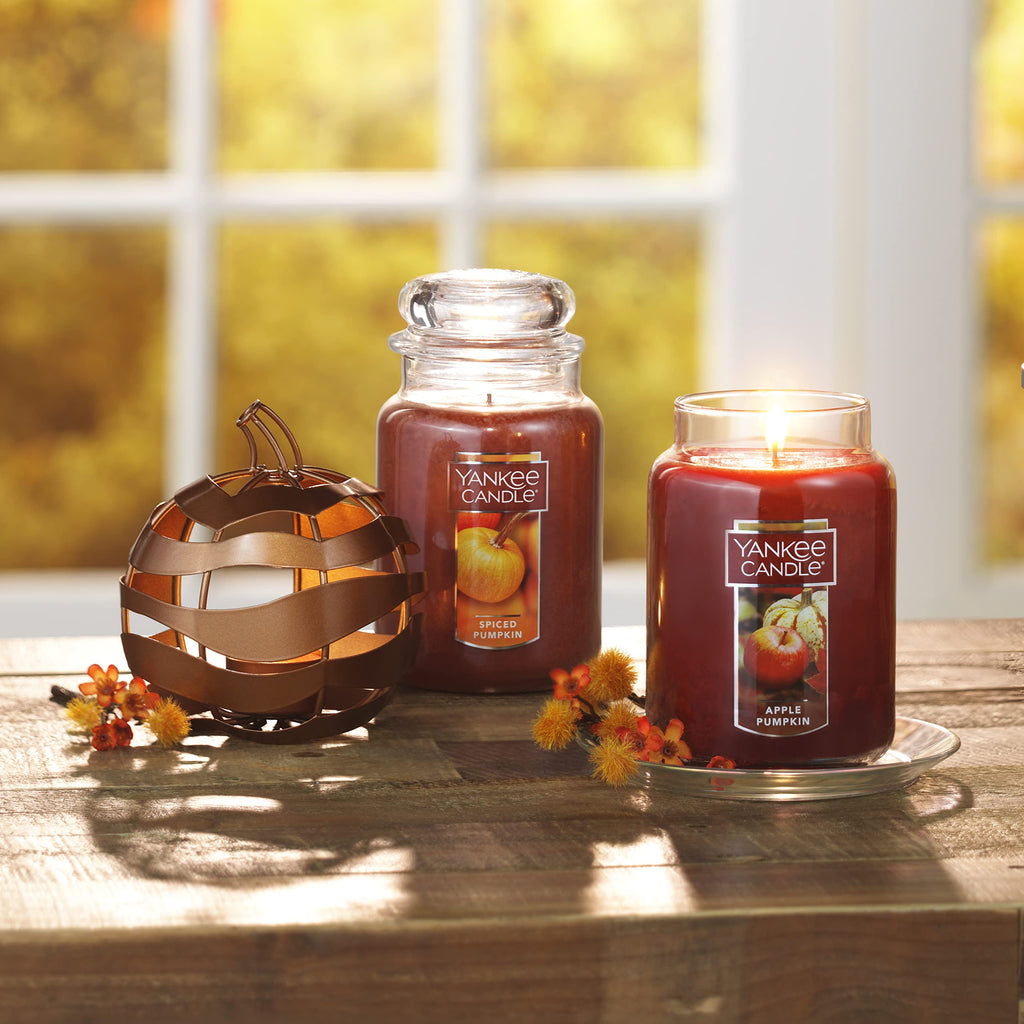 Yankee Candle Apple Pumpkin Candle, Classic Large Jar, Orange