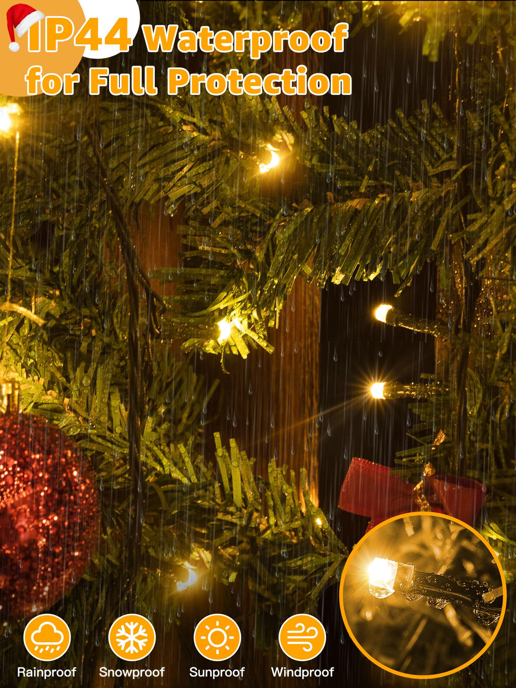 BrightChristmas 1000 LED 328 FT Christmas Lights, Waterproof Outdoor String Lights with Remote and Timer, Christmas Tree Lights with 8 Modes Dimmable, Fairy Lights for Holiday Decor (Warm White)