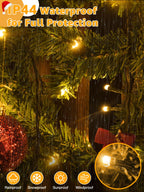 BrightChristmas 1000 LED 328 FT Christmas Lights, Waterproof Outdoor String Lights with Remote and Timer, Christmas Tree Lights with 8 Modes Dimmable, Fairy Lights for Holiday Decor (Warm White)
